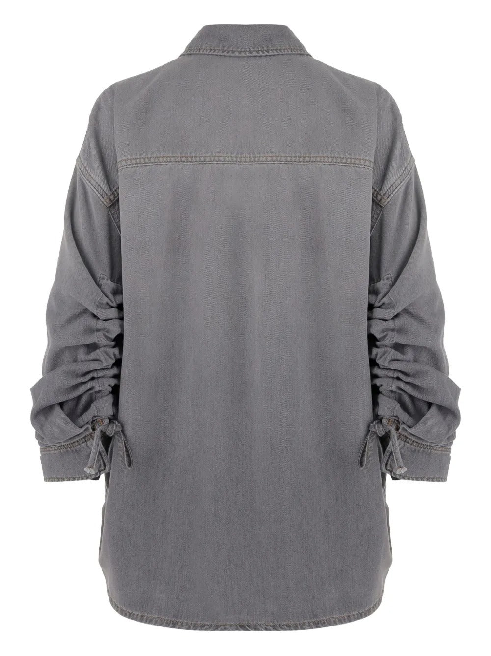 DARKPARK-KEANU - TENCEL DENIM ROUCHE SHIRT-