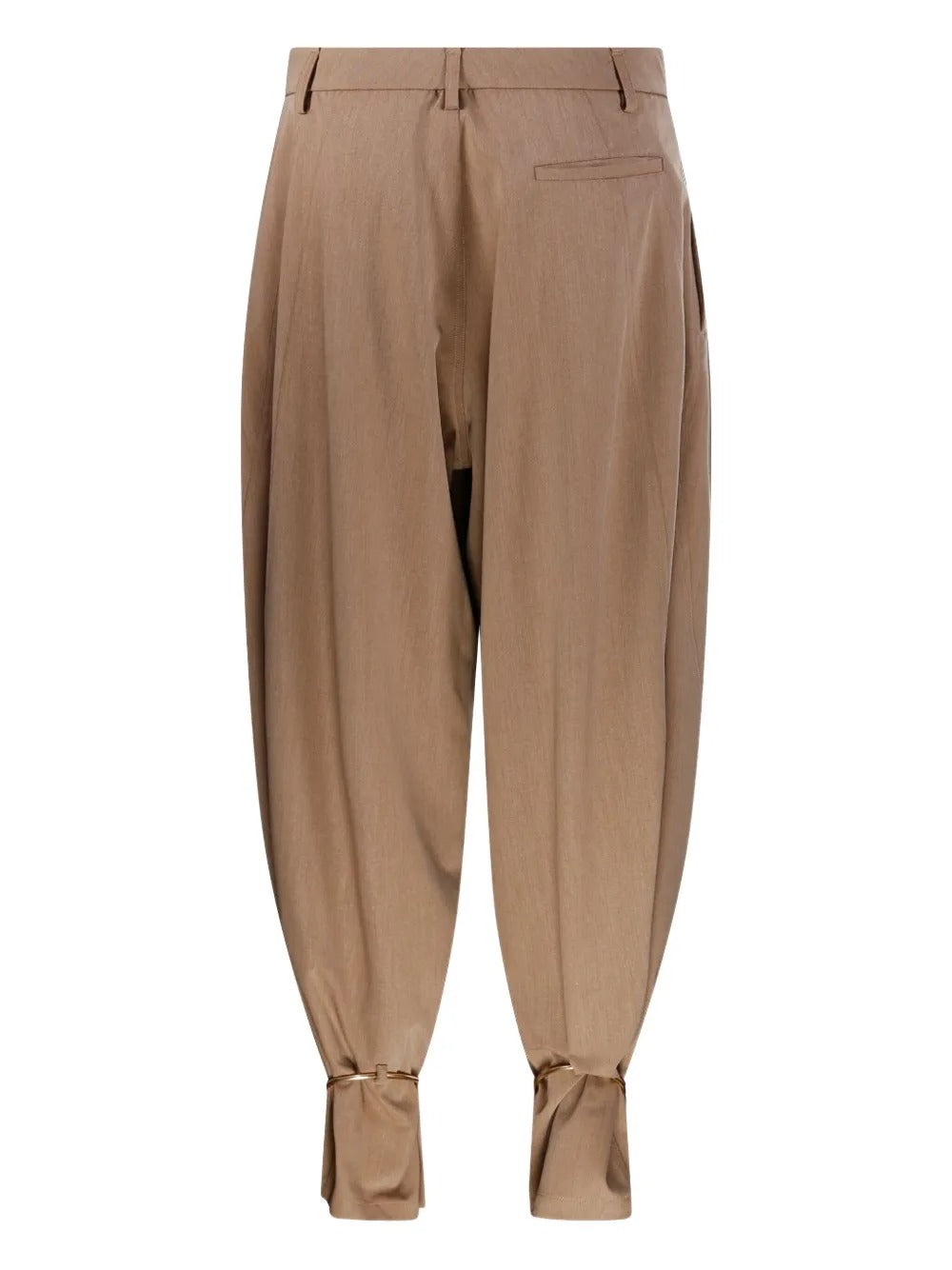 DARKPARK-PHEBE - CUFF ADORNED WIDE-LEG WOOL PANTS-