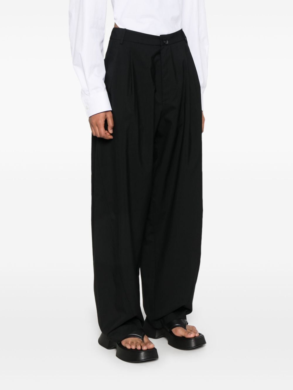 DARKPARK-PHEBE - LIGHT WOOL WIDE-LEG PANTS-