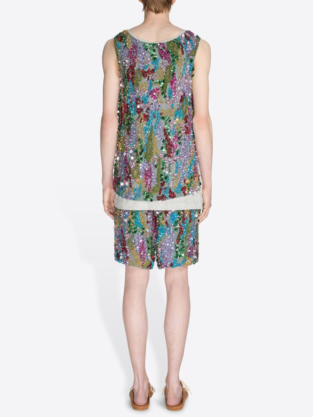 DRIES VAN NOTEN-Embroidered shorts-