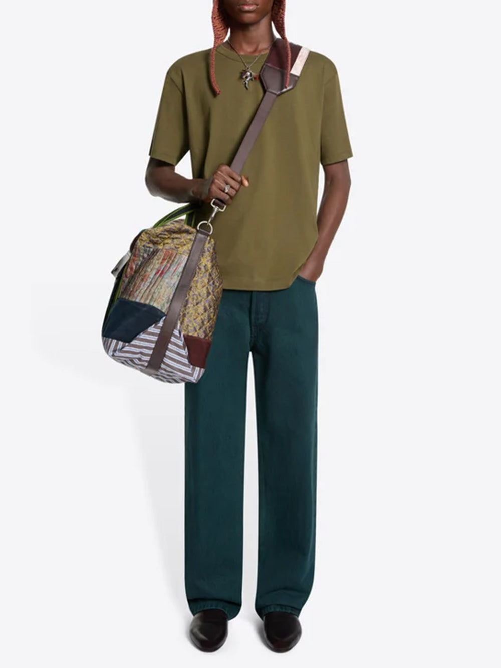 DRIES VAN NOTEN-Large embroidered tote bag-