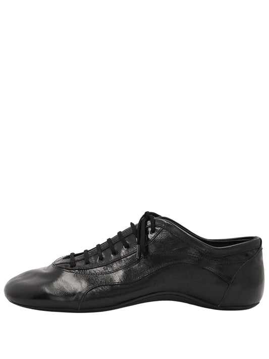 DRIES VAN NOTEN-Leather ballerina sneakers-