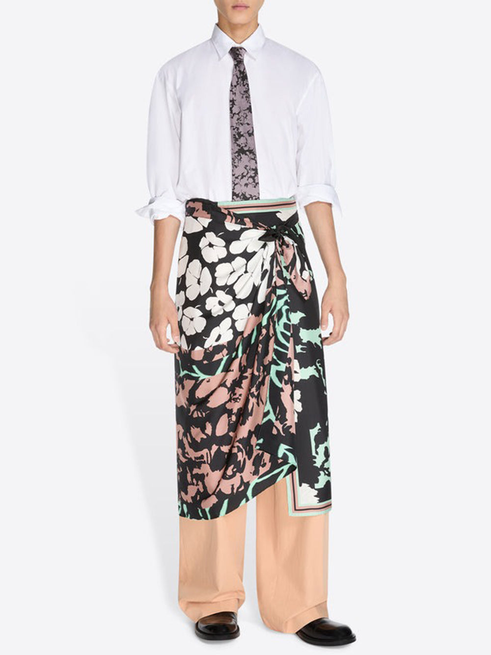 DRIES VAN NOTEN-Long wrap scarf-skirt-