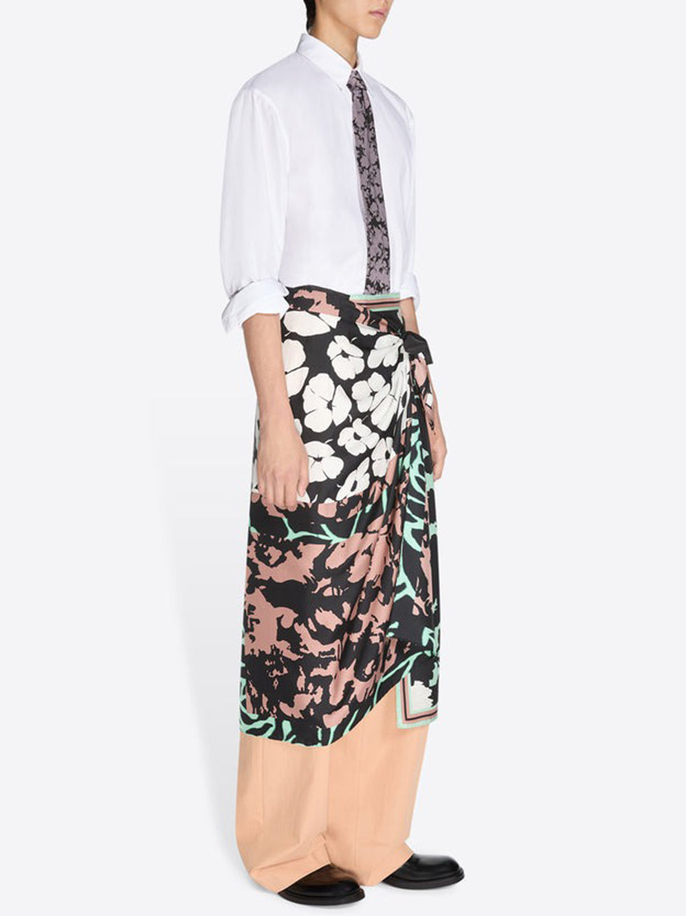 DRIES VAN NOTEN-Long wrap scarf-skirt-