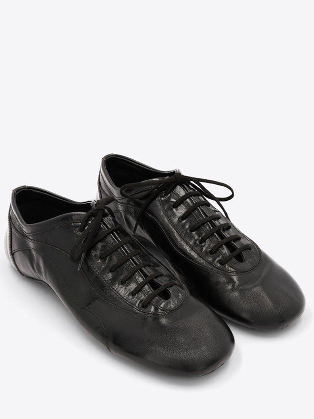 Leather ballerina sneakers