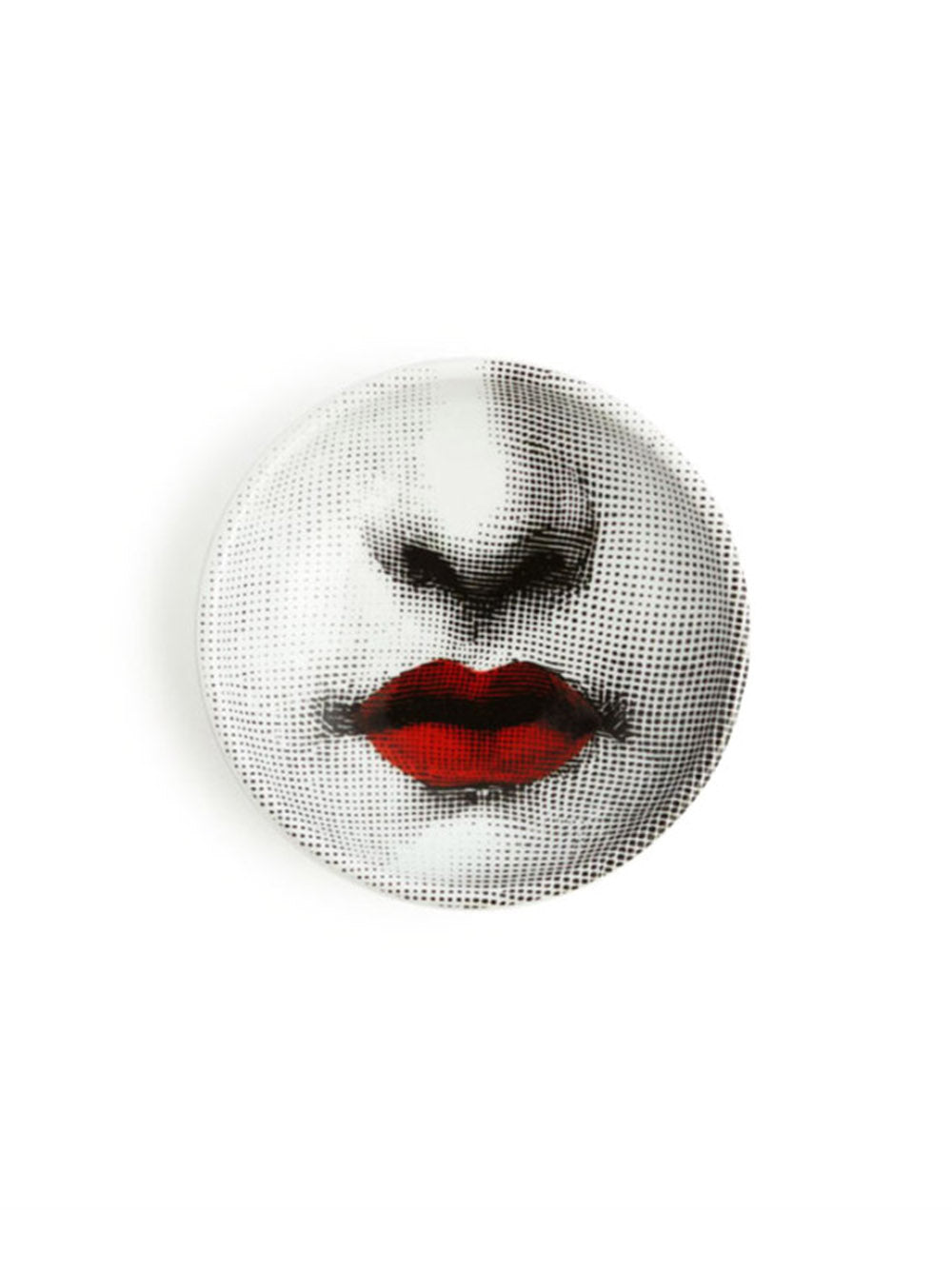 FORNASETTI-FRN POSACENERE ROTONDO TEMA E VARIAZIONI N.397ROSSO/NERO/BIANCO-
