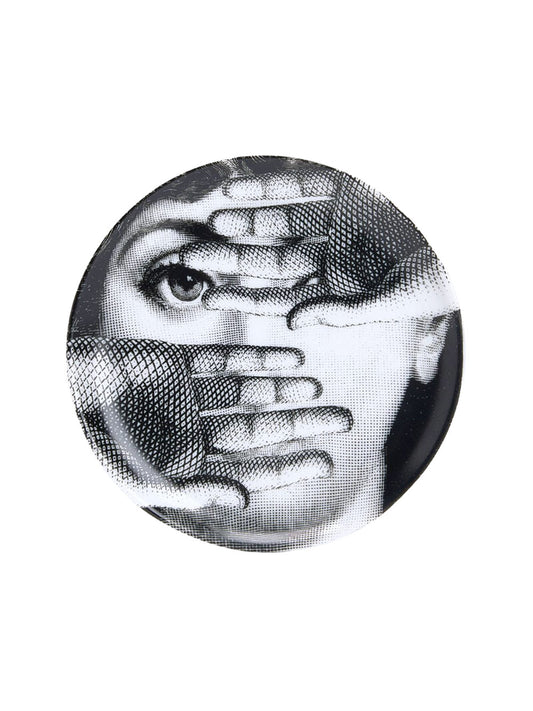 FORNASETTI-FRN SCATOLA TONDA TEMA E VARIAZIONI N.154NERO/BIANCO-