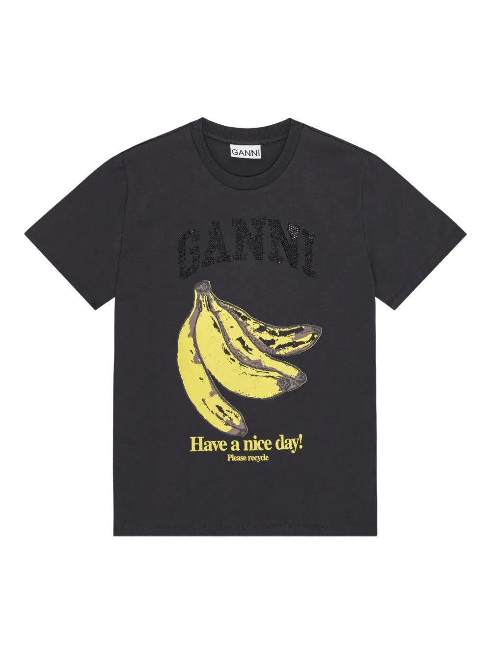 GANNI-Basic Cotton Jersey Banana Relaxed T-shirt-