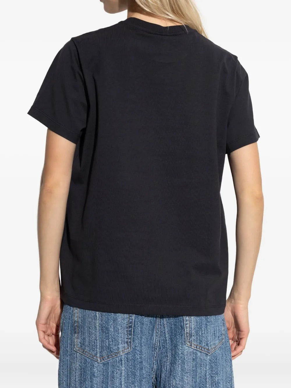 GANNI-Basic Cotton Jersey Neon Kitty T-shirt-