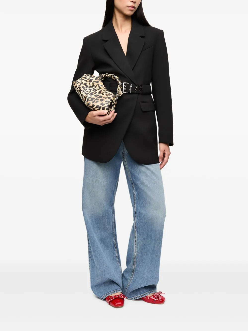 GANNI-Bonded Crepe Blazer-