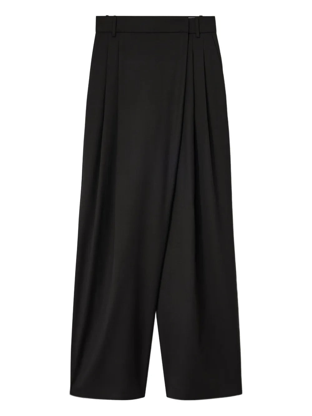 GANNI-Calendered Wool Mid Waist Pants-