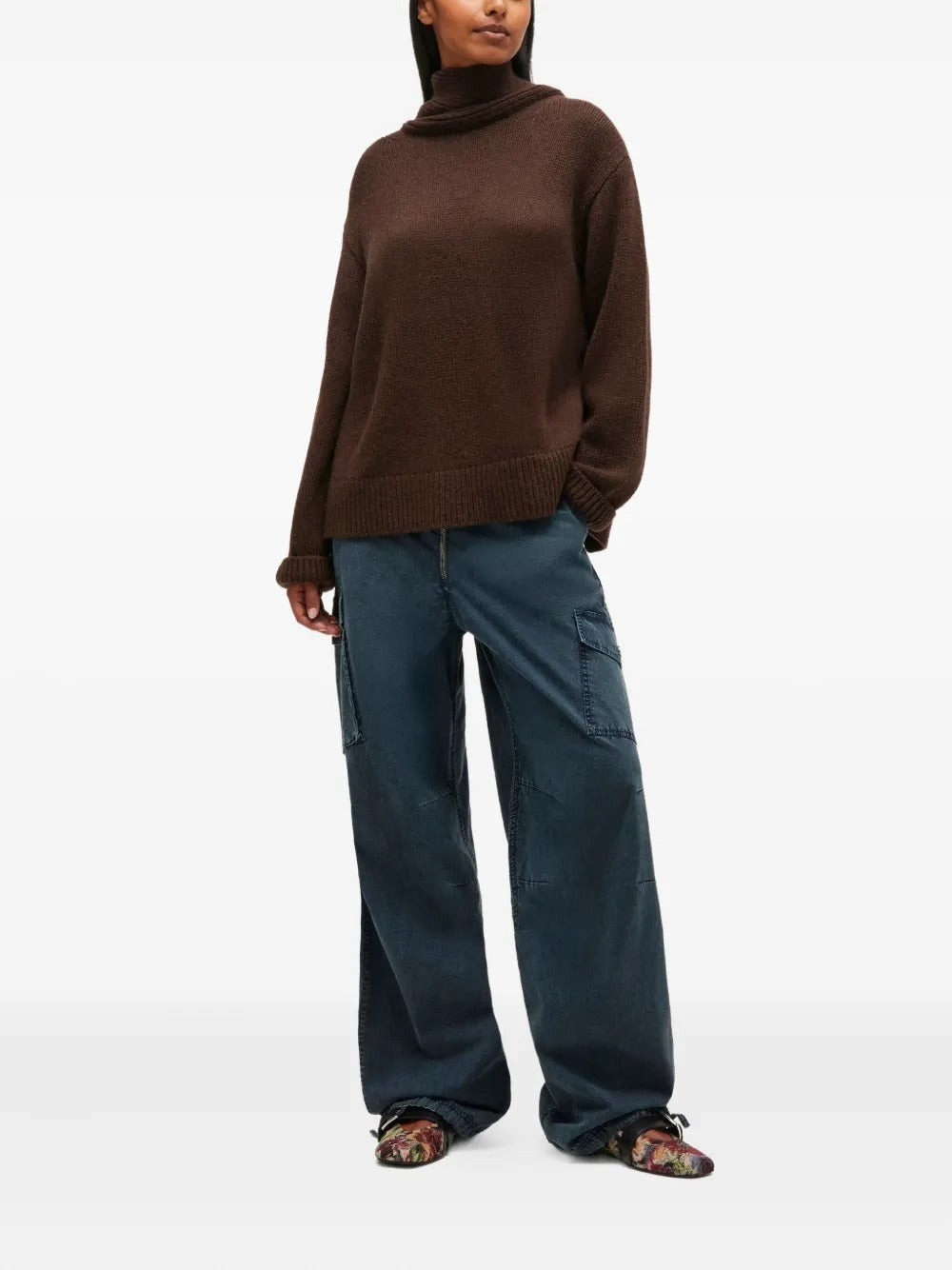 GANNI-Chunky Yak Mix Open Back Pullover-