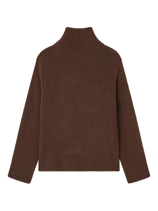 GANNI-Chunky Yak Mix Open Back Pullover-