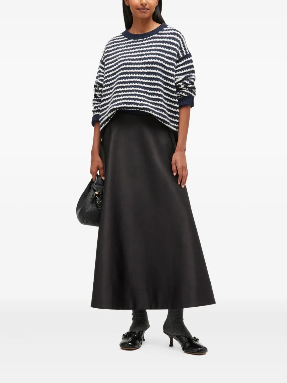 GANNI-Cotton Wool Stripe Sweater-