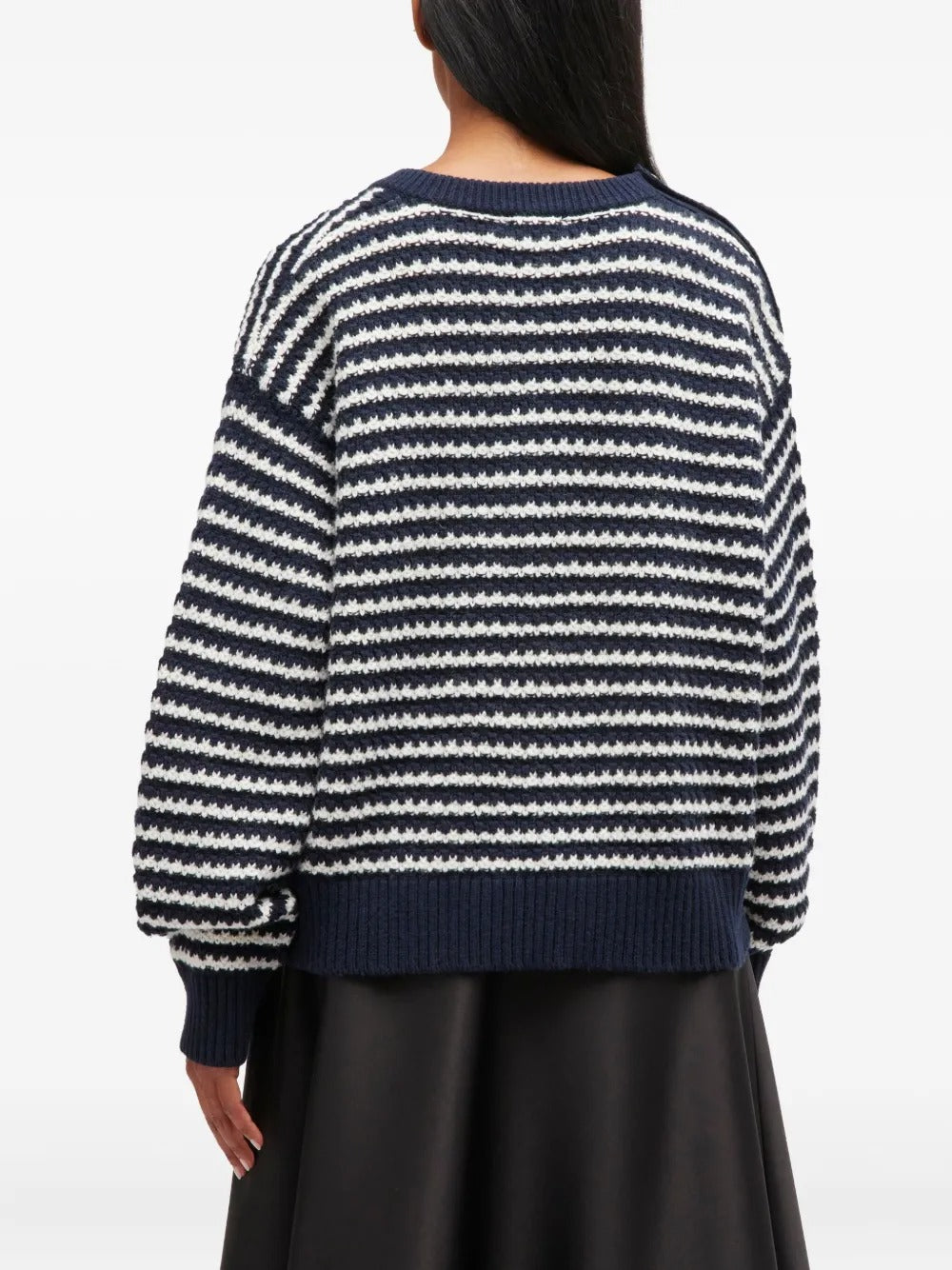 GANNI-Cotton Wool Stripe Sweater-
