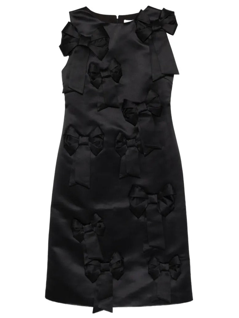 GANNI-Duchesse Satin Straight Midi Dress-