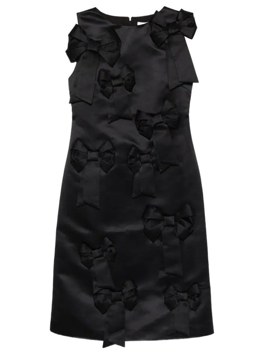 GANNI-Duchesse Satin Straight Midi Dress-