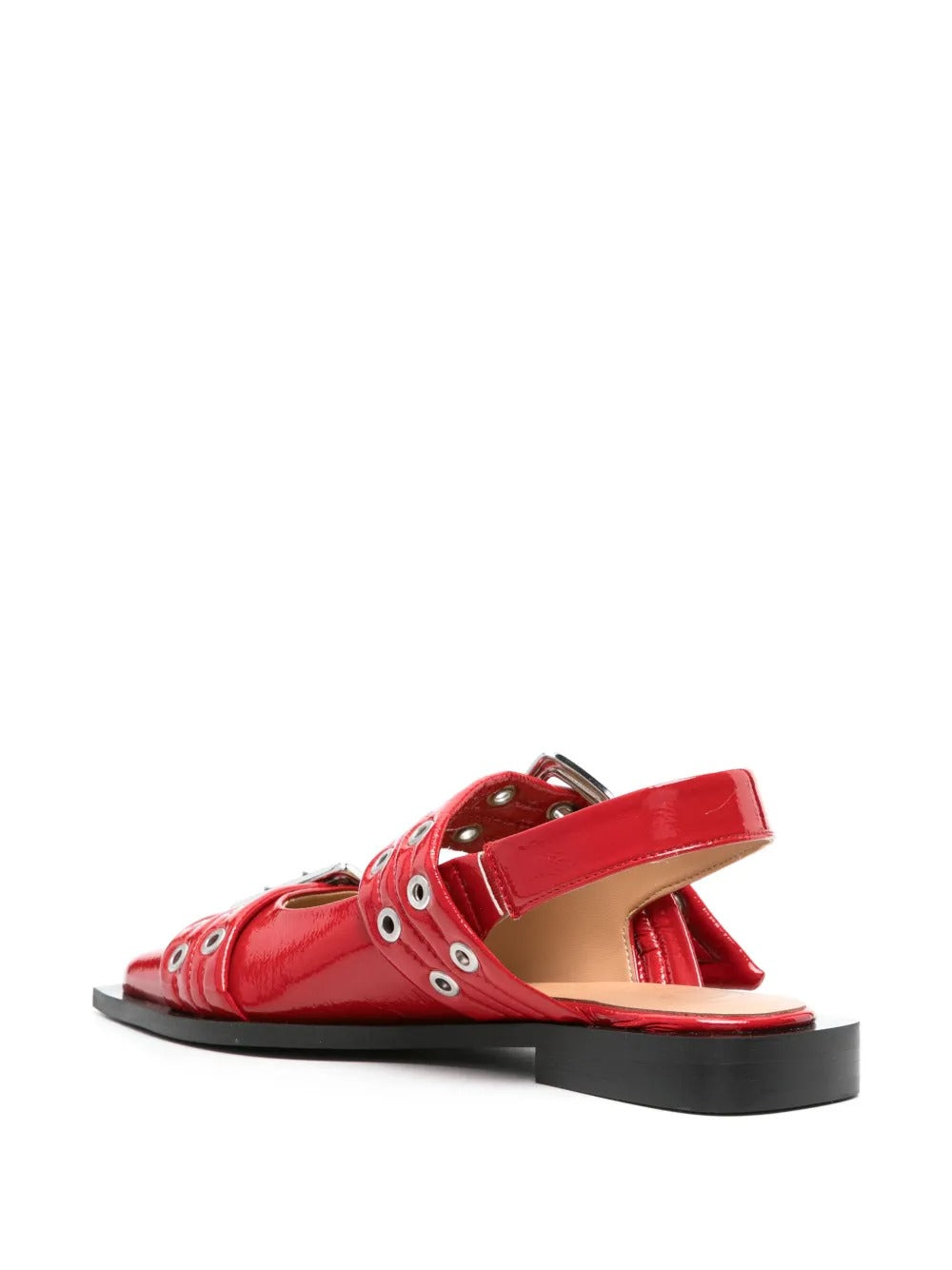 GANNI-Feminine Buckle Ballerina Naplack-