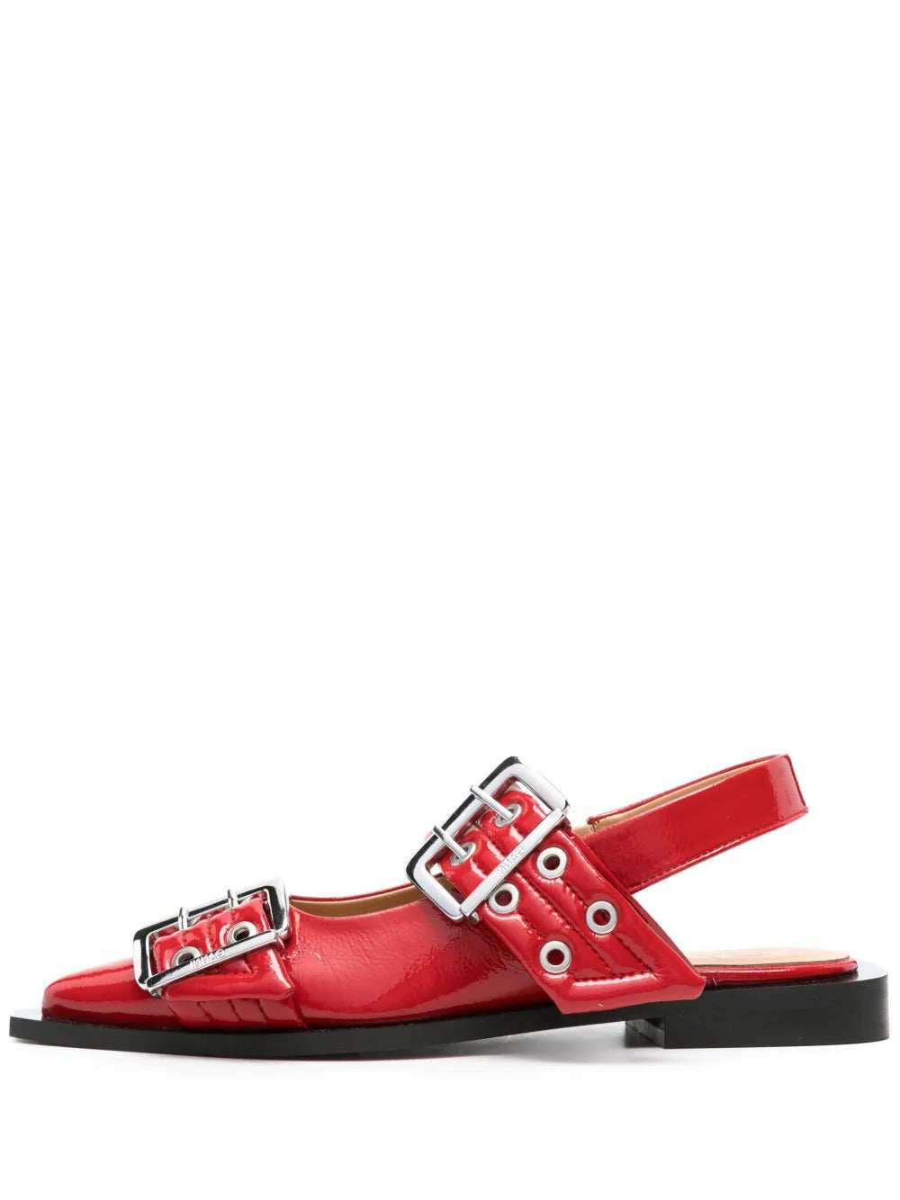 GANNI-Feminine Buckle Ballerina Naplack-