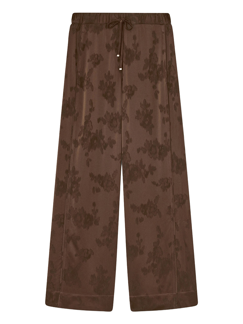 GANNI-Fluid Satin Jacquard Elasticated Pants-