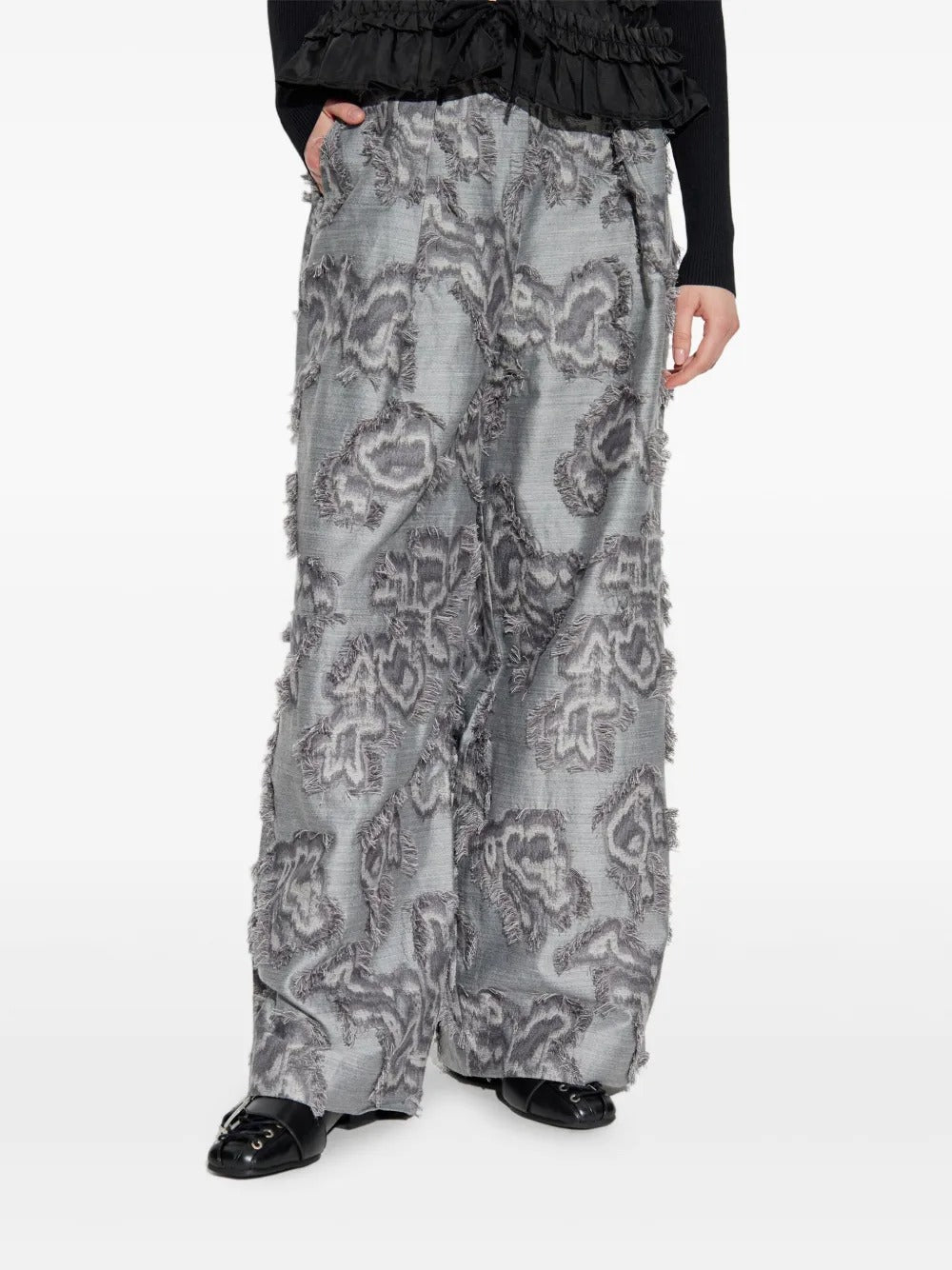 GANNI-Fil Coupe Suiting Big Pleat Pants-