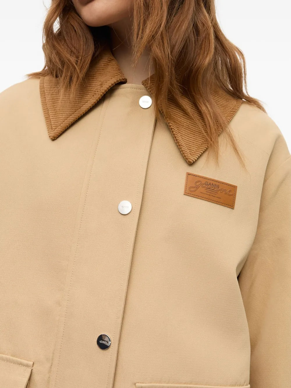 GANNI-Heavy Twill Midi Jacket-
