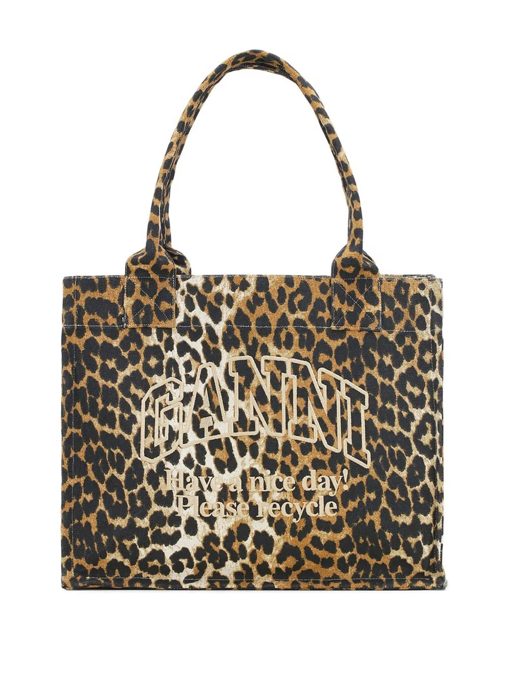 GANNI-Large Easy Shopper Pocket Print-