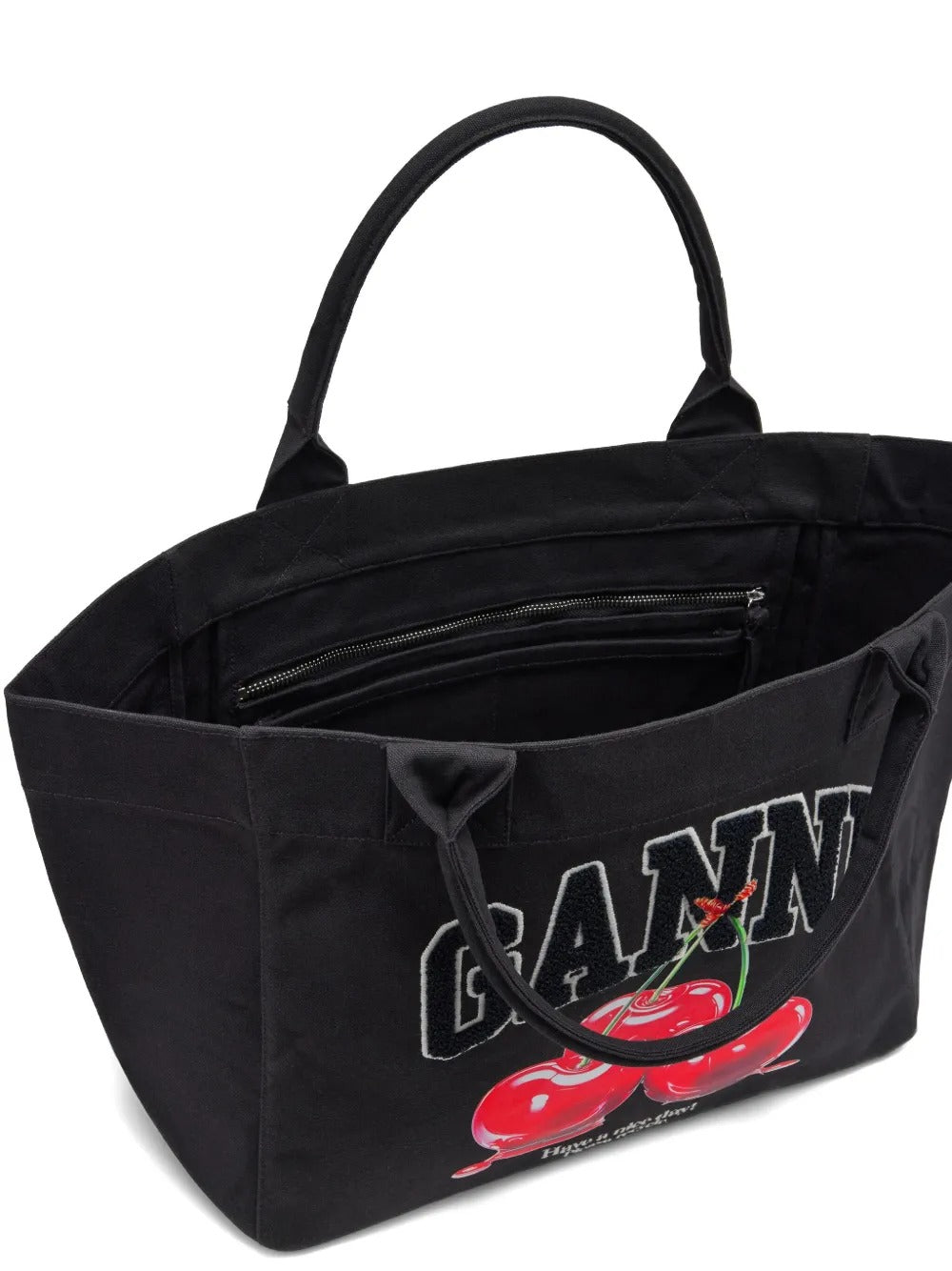 GANNI-Medium Trapeze Shopper Cherry printed-