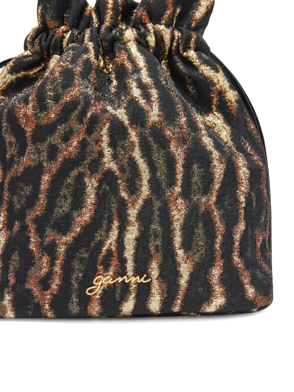 GANNI-Pouch Metallic Cloque-