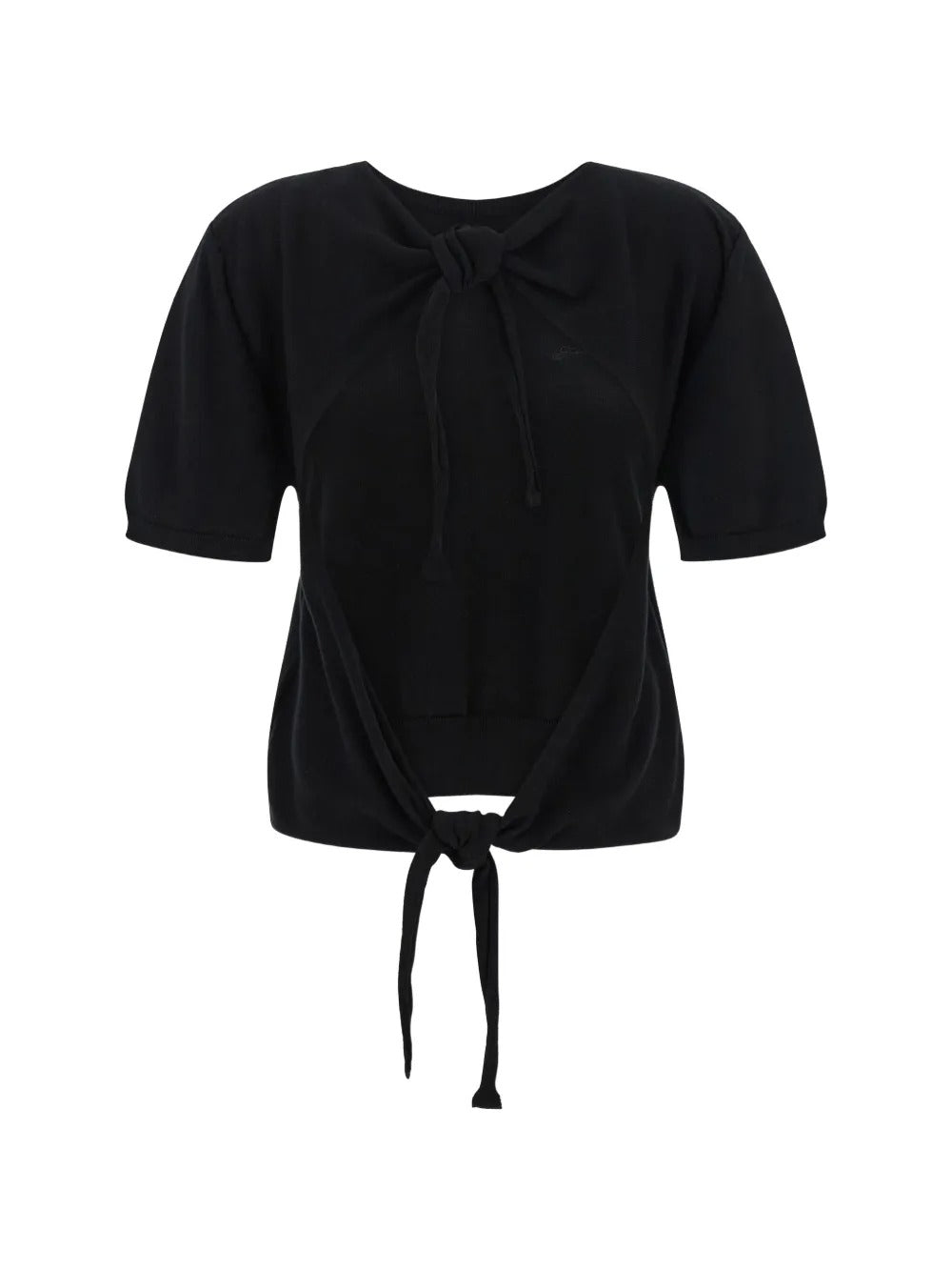 GANNI-Sheer Cotton Back Tie Top-