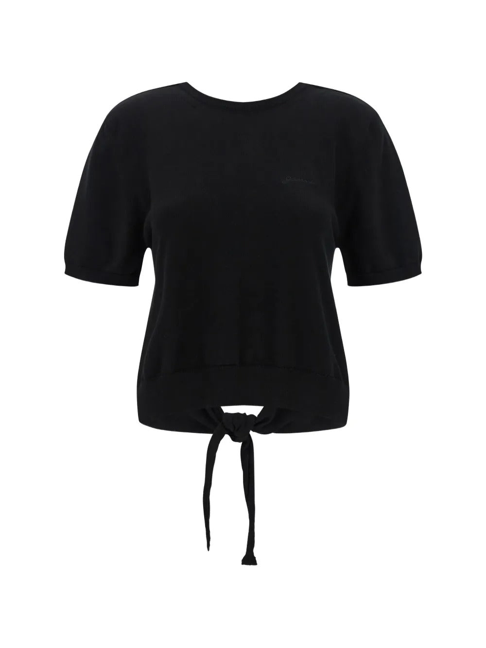 GANNI-Sheer Cotton Back Tie Top-