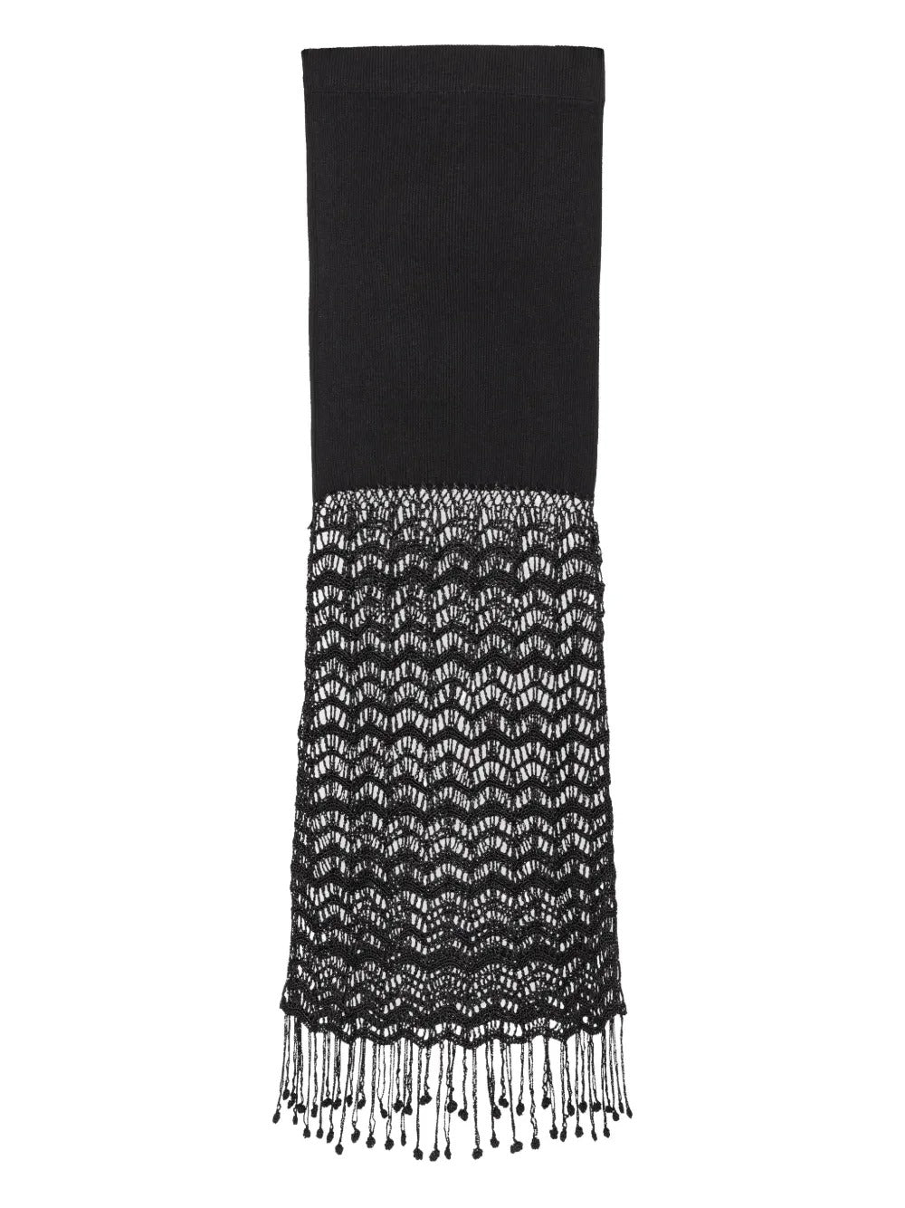 GANNI-Shiny Viscose Crochet Skirt-