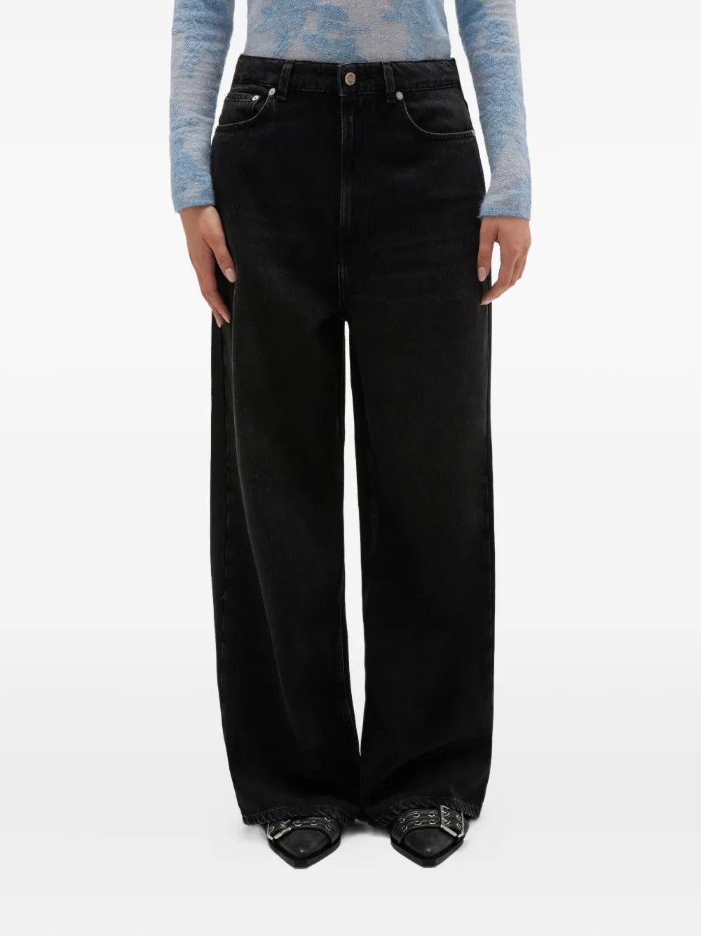 GANNI-Soft Rigid Denim Baggy Jeans-