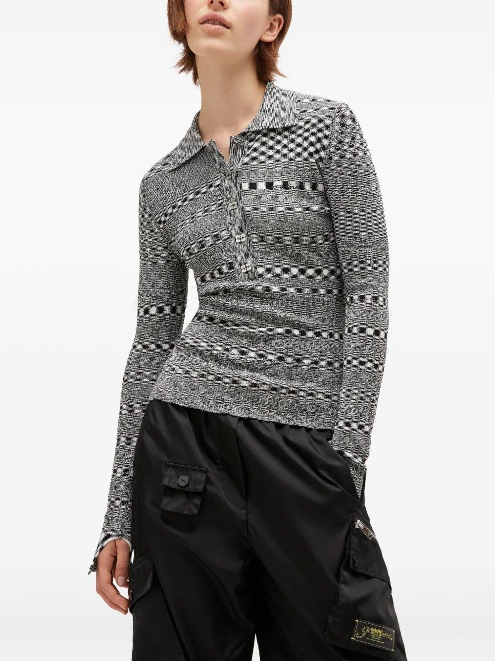 GANNI-Spacedyed Polo-