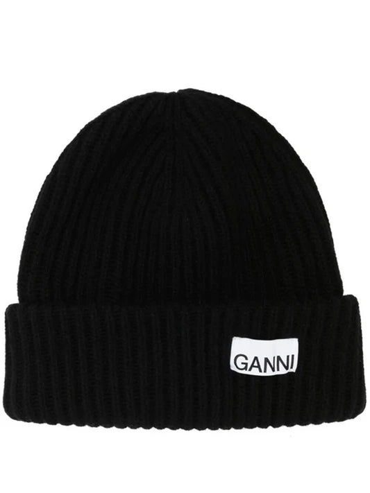GANNI-Structured Rib Beanie-
