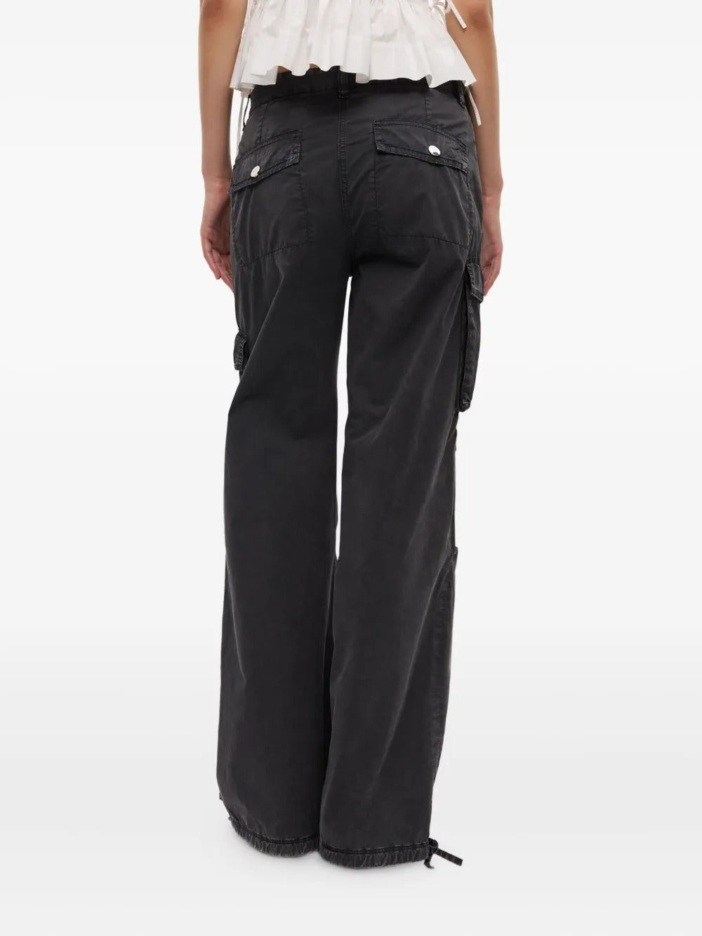GANNI-Washed Cotton Twill Pants-