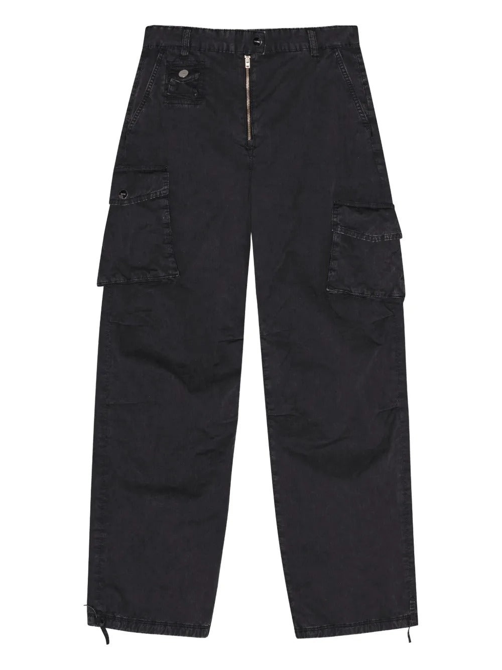 GANNI-Washed Cotton Twill Pants-