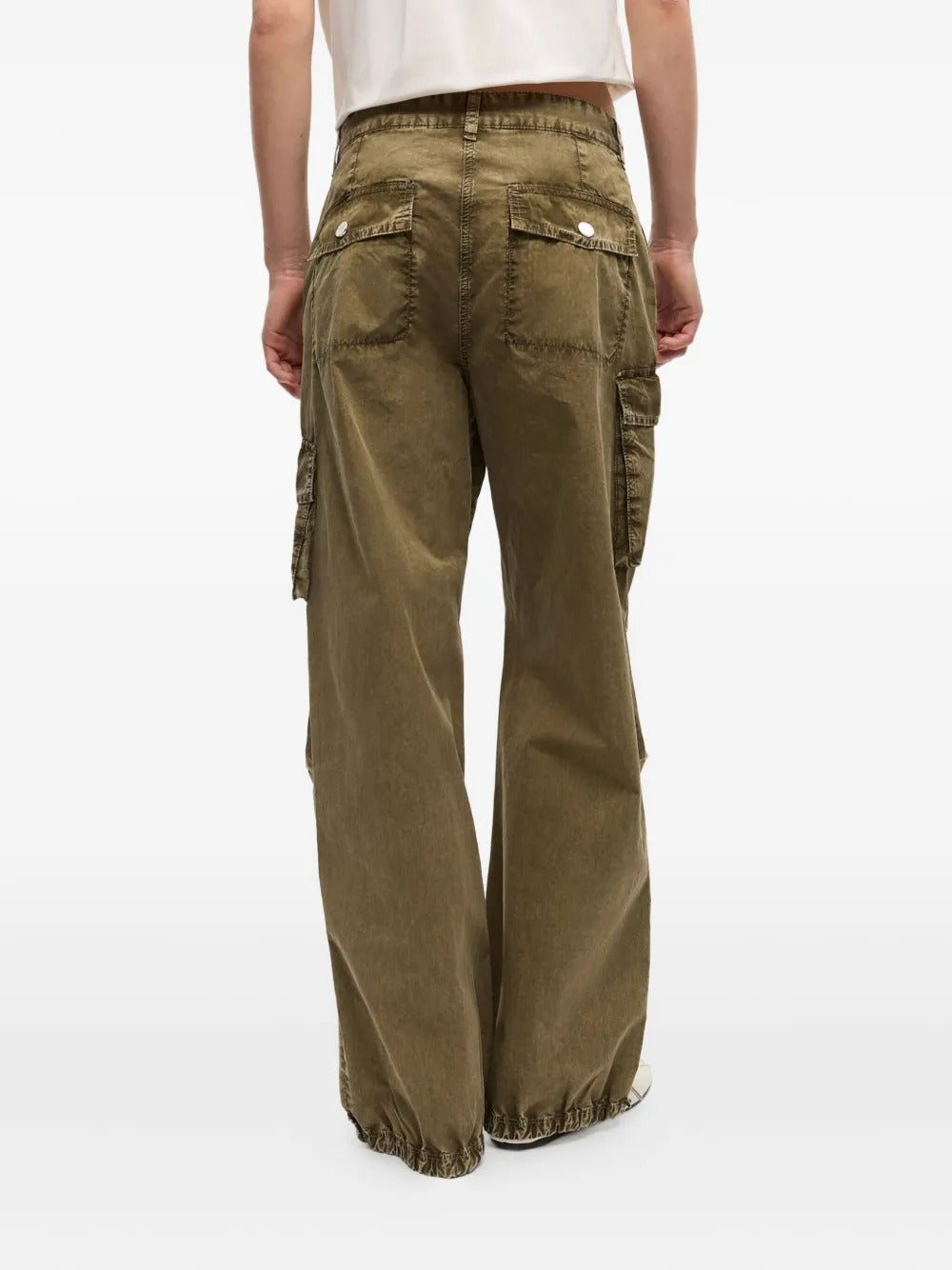 GANNI-Washed Cotton Twill Pants-