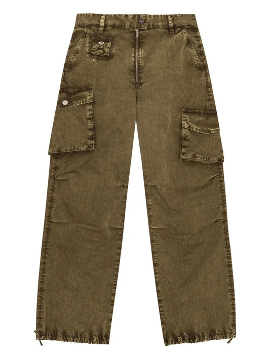 GANNI-Washed Cotton Twill Pants-