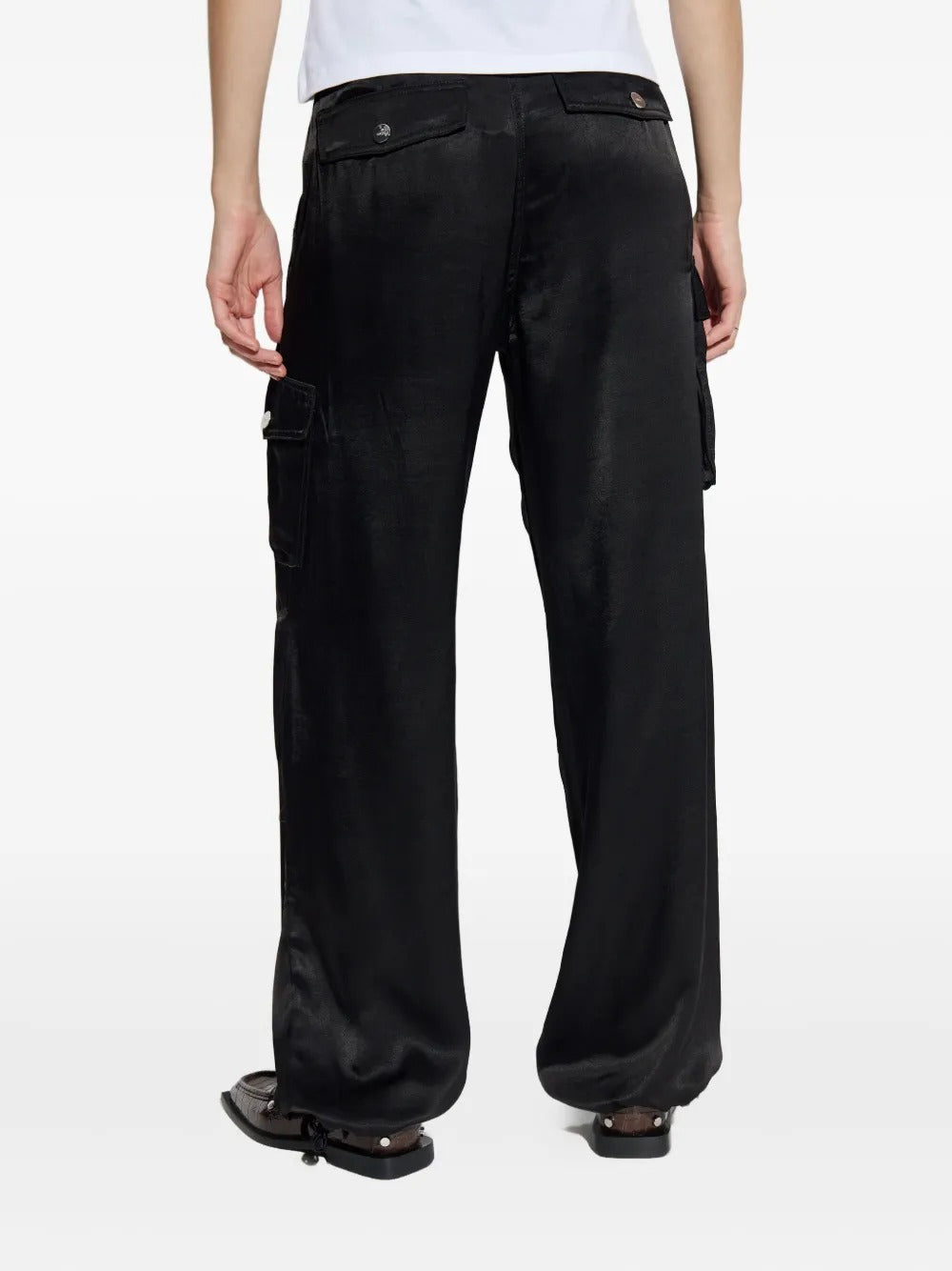 GANNI-Washed Satin Pants-