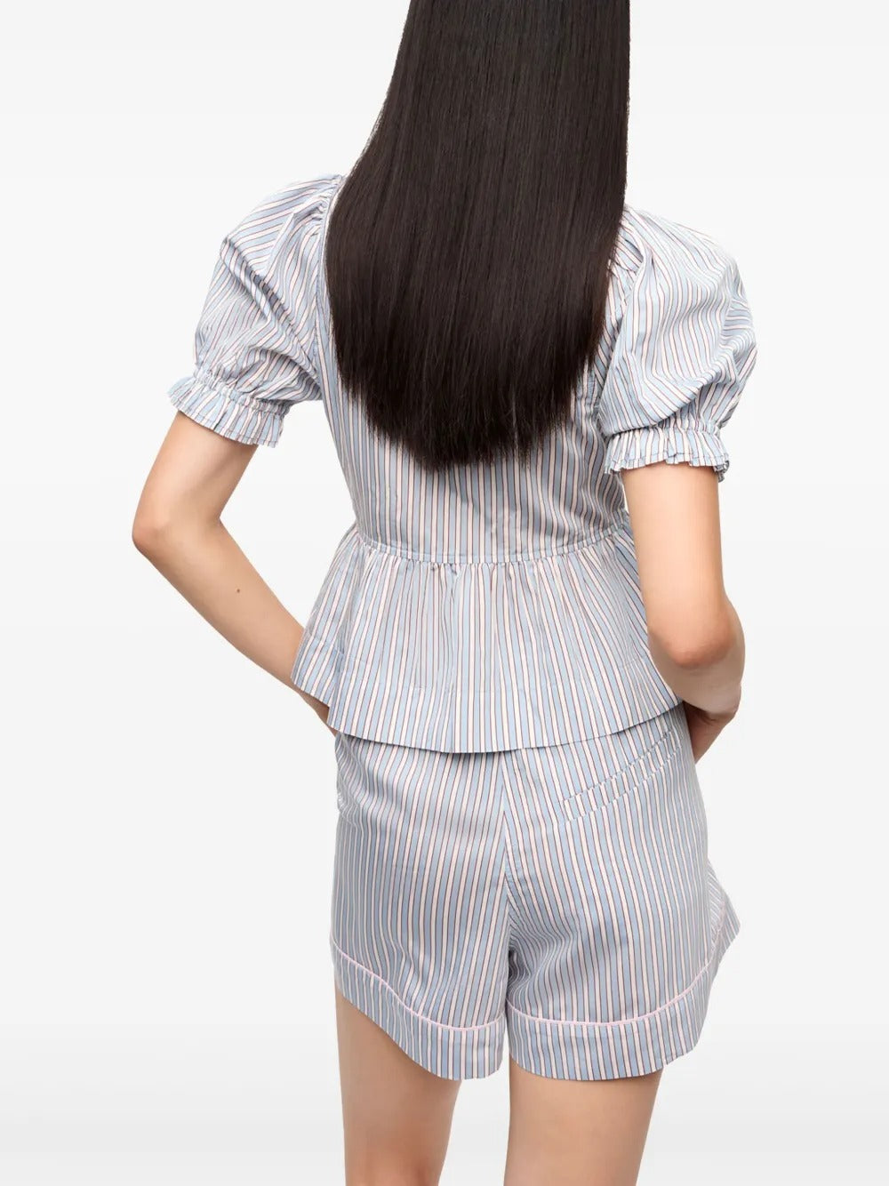 GANNI-Yarn Dyed Stripe Blouse-