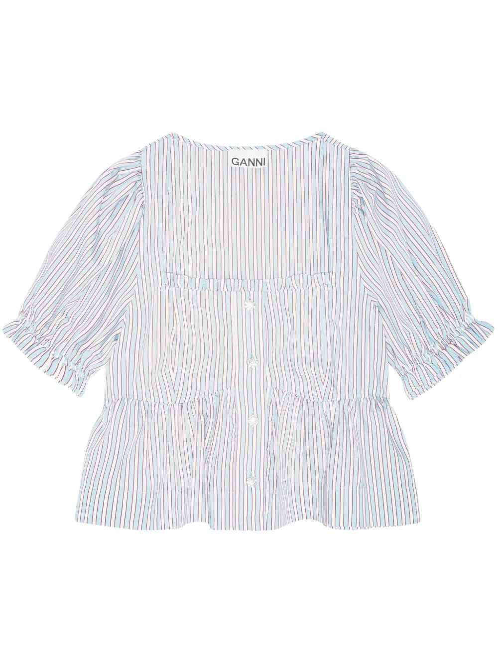 GANNI-Yarn Dyed Stripe Blouse-