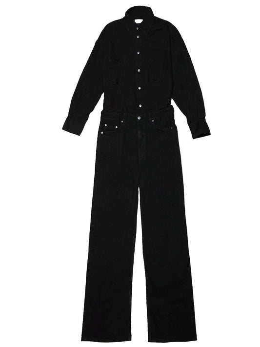 HAIKURE-TILDA BLACK STONE DENIM JUMPSUIT-