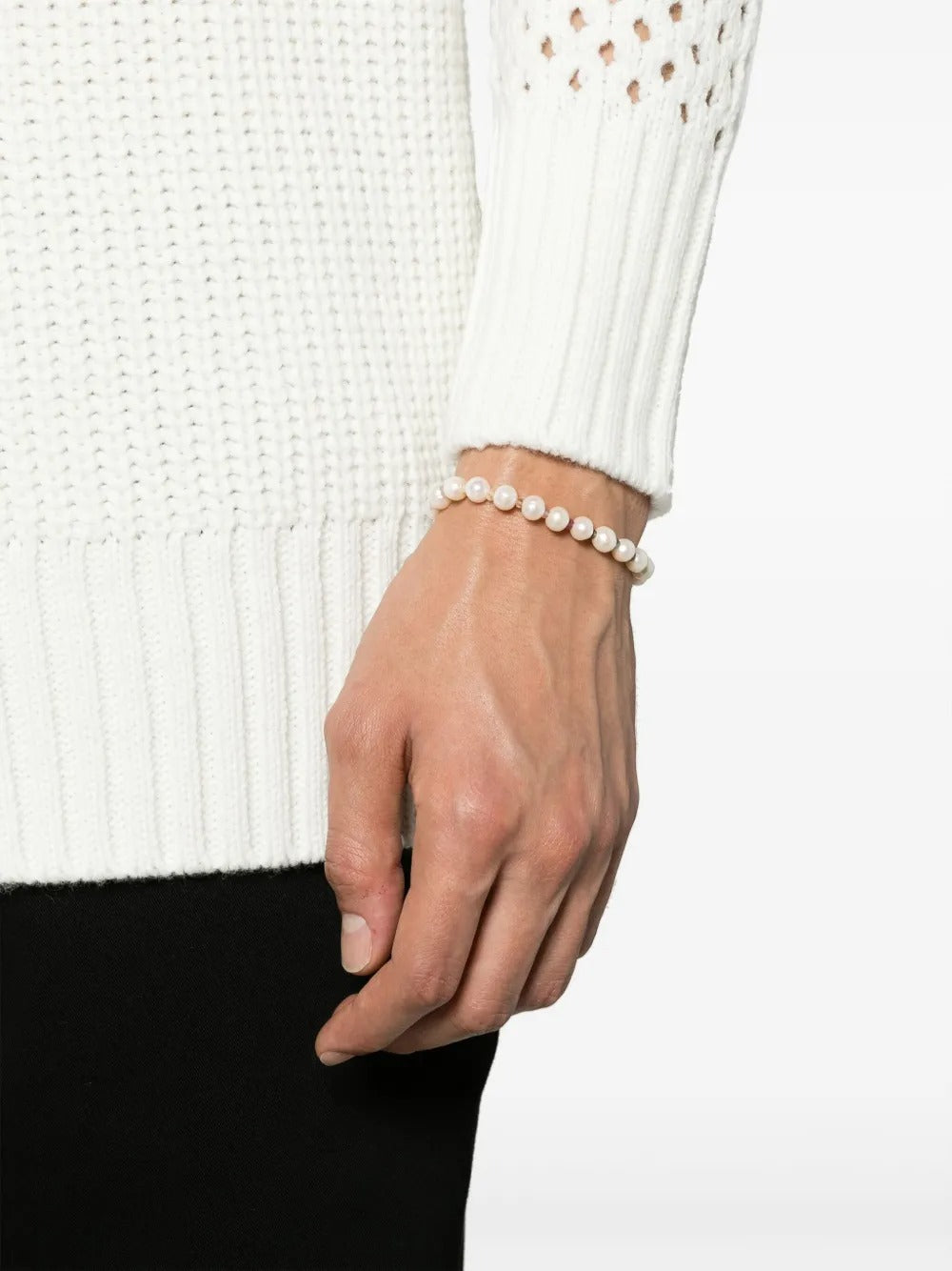 HATTON LABS-Rainbow Gradient Crystal Pearl Bracelet-