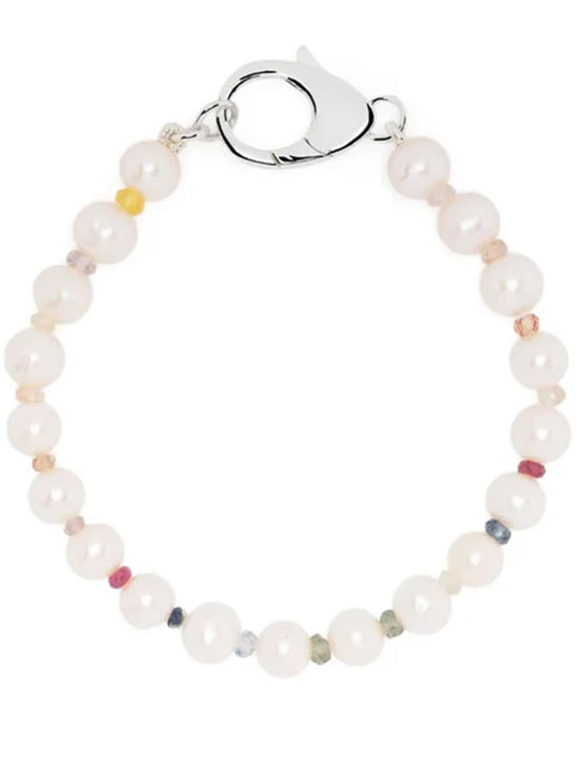 HATTON LABS-Rainbow Gradient Crystal Pearl Bracelet-