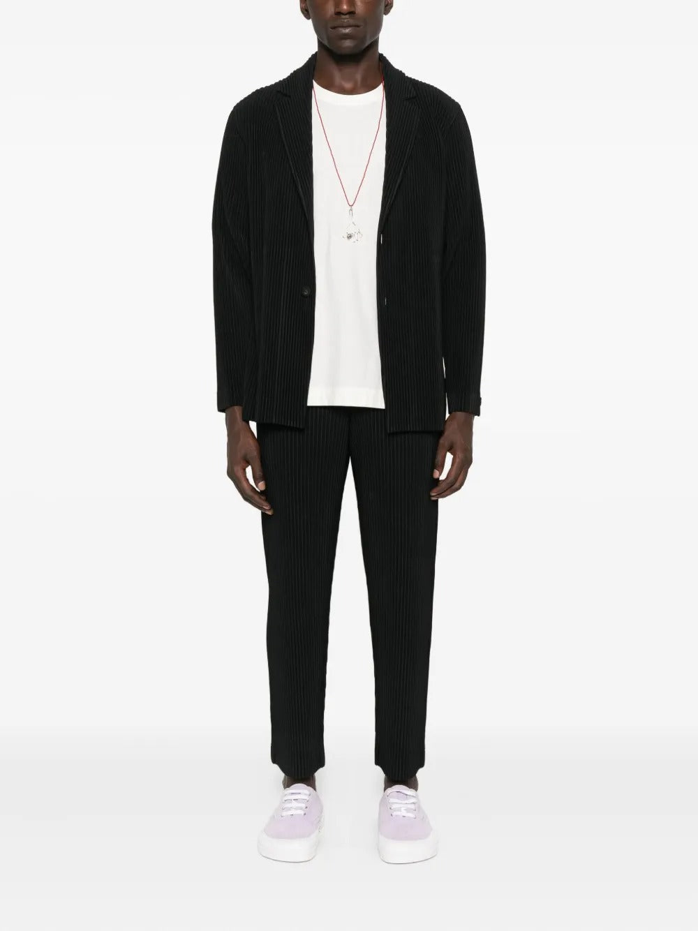 HOMME PLISSÉ ISSEY MIYAKE-pleated button blazer-
