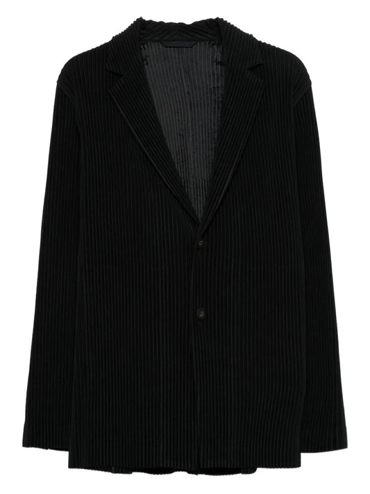 HOMME PLISSÉ ISSEY MIYAKE-pleated button blazer-