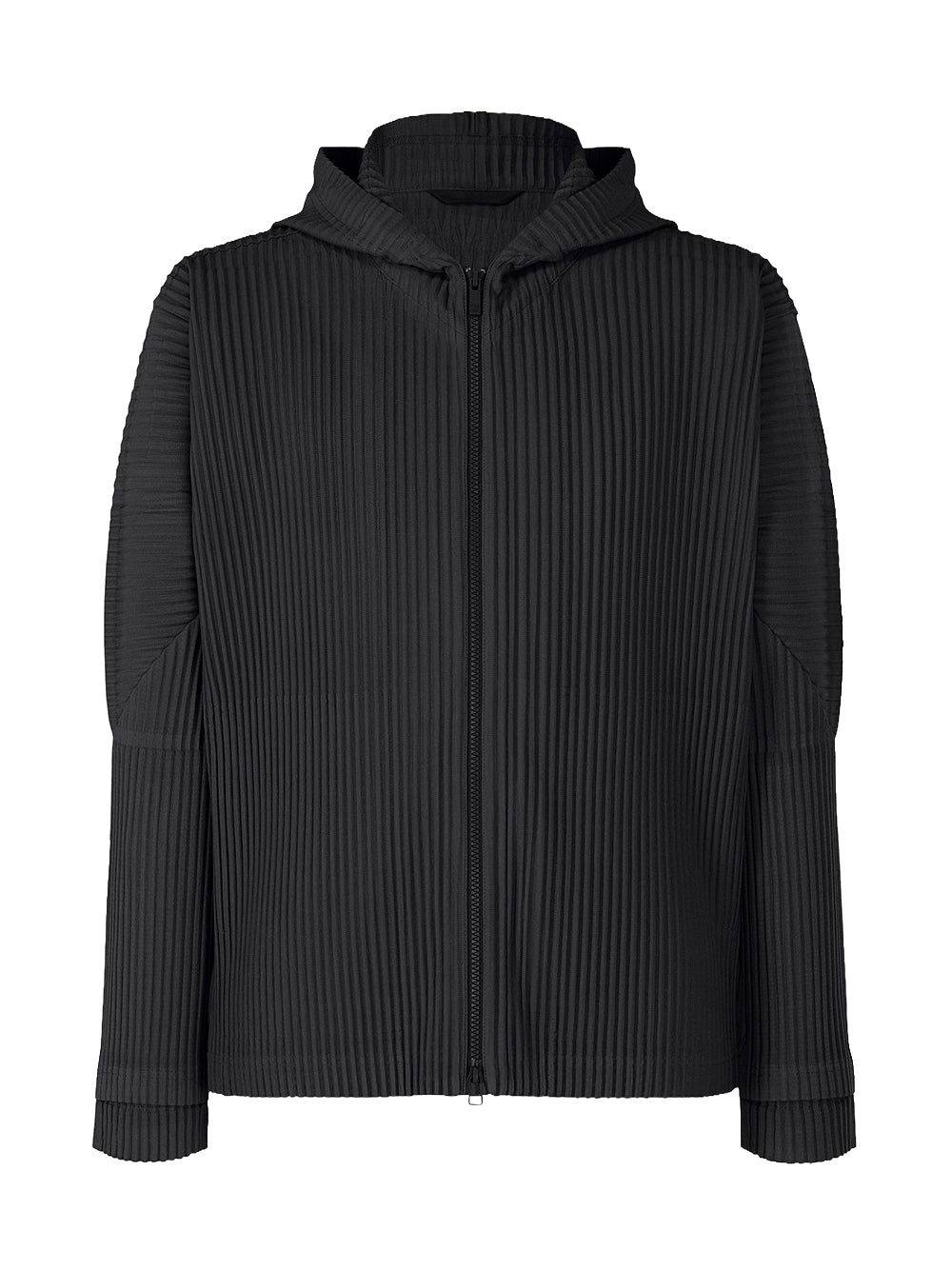 HOMME PLISSÉ ISSEY MIYAKE-pleated hooded jacket-