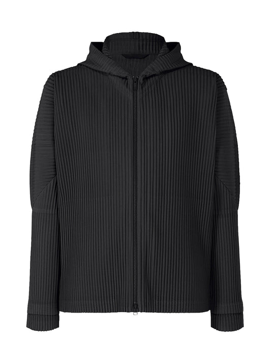 HOMME PLISSÉ ISSEY MIYAKE-pleated hooded jacket-