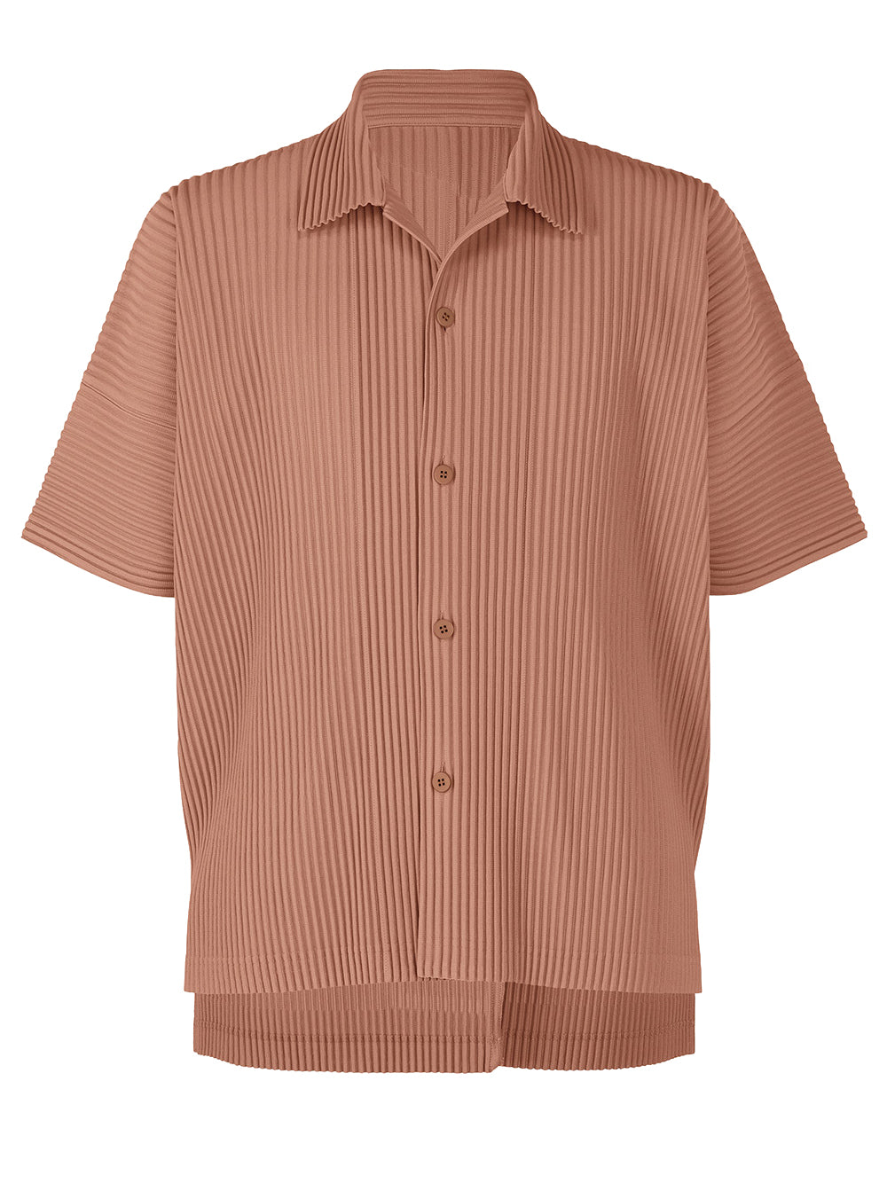 HOMME PLISSÉ ISSEY MIYAKE-pleated short-sleeve shirt-
